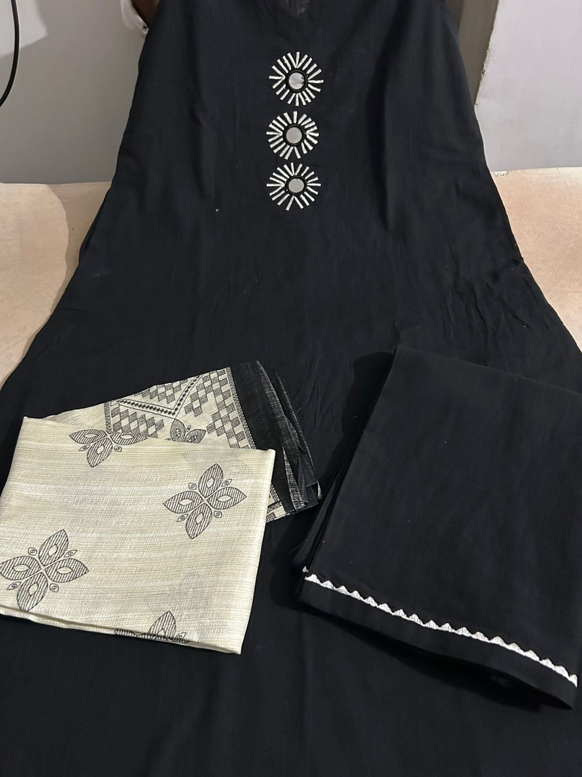 Khadi Cotton Suit Set with Digital Print Dupatta